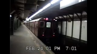 IRT Flushing Line Redbird R36WF 7 Train Ride to Times Square 2242001 [upl. by Lukasz167]