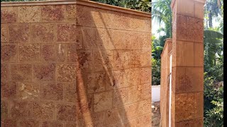 Laterite stone worknew methodgrinding polishing pointing [upl. by Claudina]