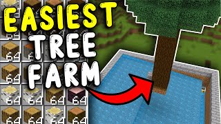 The EASIEST TREE FARM in Minecraft Bedrock 121 [upl. by Aydne925]