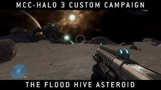 Halo MCC Halo 3 Custom Campaign  The Flood Hive Asteroid [upl. by Winzler572]