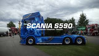 Scania S590  Molanders Transport at Power Truck Show 2023 [upl. by Alliehs]