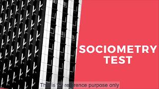 Sociometry Test  Sociometry Test [upl. by Jarrell]