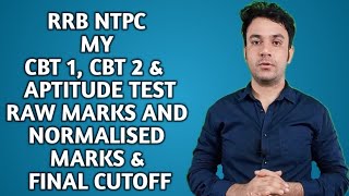 my marks in cbt1 and cbt 2 and aptitude test and final cutoff  raw marks and normalised marks [upl. by Bergeman]