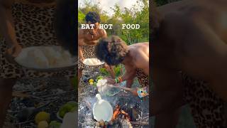 Amazing bushmen survive skills  Cooking and eats in nature [upl. by Anifled]