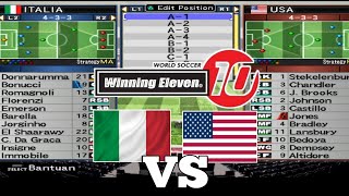 Winning ELEVEN 10 Terbaik  Italy VS USA PlayStation 2 gameplay update 2024 Download Mediafire [upl. by Lednor]