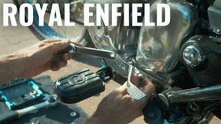 Heel and Toe Shifter installation  Royal Enfield Classic 350 modified [upl. by Soloman]