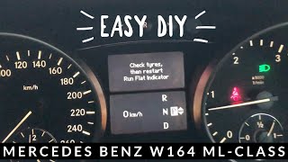 How to Reset Mercedes Run Flat Indicator  ML GL Reactivate  W164 X164  ML350 ML300 ML320 GL350 [upl. by Ynaoj]