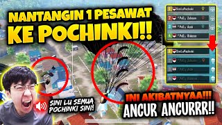 AKIBAT NANTANGIN 1 PESAWAT TURUN POCHINKI ANCURR SATU TIM JADI KORBAN  PUBG MOBILE [upl. by Atirehs]