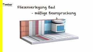 Fliesenverlegung im Badezimmer auf Dichtfolie mäßige Beanspruchung [upl. by Oliy]