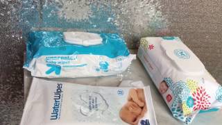 WATER WIPES  BABY WIPES REVIEW 42917 [upl. by Barcroft]