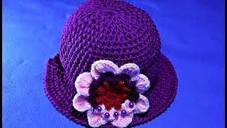 Tutorial cappello viola a uncinetto  2° parte [upl. by Wilde]