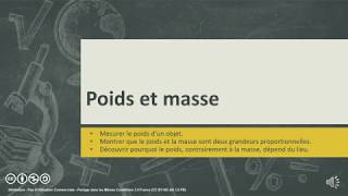 Le poids et la masse 3ème [upl. by Solracnauj]