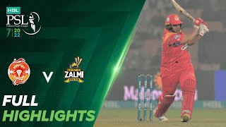 Full Highlights  Islamabad United vs Peshawar Zalmi  Match 24  HBL PSL 7  ML2T [upl. by Aneryc315]