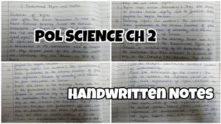 class 11 pol science chapter 2 handwritten notes 📚✨️ [upl. by Pozzy]