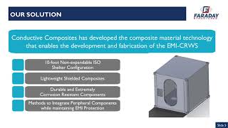 Conductive Composites Company Presents ElectroMagnetic Interference Composite Rigid Wall Shelter [upl. by Maurilla691]