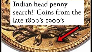 Indian head penny search Coins from the late 1800’s1900’s rarecoin coinroll penny [upl. by Hareenum]