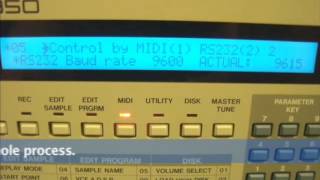 AKAI S950S900 quotSend sample via serial port  How toquot [upl. by Suoirtemed]