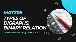 Types of Digraph Digraph amp Binary Relations  MAT206  GT MODULE 2  KTU  Anna Thomas  SJCET [upl. by Gahan]