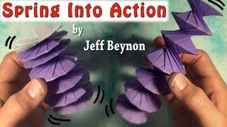 Origami Spring Into Action designed by Jeff Beynon [upl. by Adamson97]