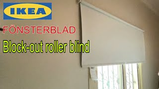 Ikea FÖNSTERBLAD Blockout roller blind installation [upl. by Norag345]