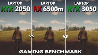 LAPTOP RTX 2050 vs RX 6500m vs RTX 3050 Gaming Benchmark Test in 2024  Which one is Better [upl. by Iidnarb]