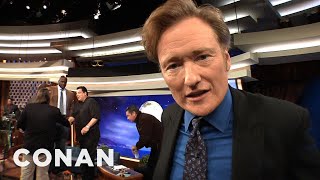 Exclusive Video We Get In Conans Face During The Commercial Break  CONAN on TBS [upl. by Tessler]