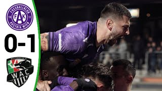 Wolfsberger AC vs Austria Wien 01 All Goals and Extended Highlights [upl. by Norty807]