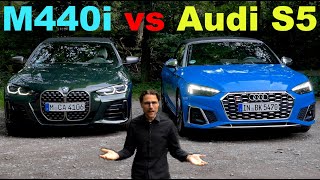 BMW M440i vs Audi S5 REVIEW  my favorite comparison BMW 4Series Convertible vs Audi A5 Cabriolet [upl. by Natassia]