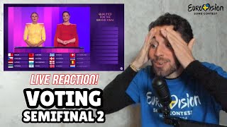 VOTING SEMIFINAL 2  SPANISH REACTS to the ANNOUNCEMENT of the QUALIFIERS  EUROVISION 2024 Reaction [upl. by Ednarb]