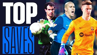 THE BEST SAVES IN BARÇA HISTORY 🤯🔵🔴 [upl. by Brown513]