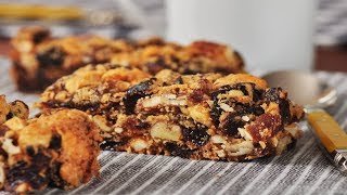 Fruit and Nut Bars Recipe Demonstration  Joyofbakingcom [upl. by Yekcir]