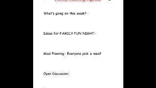 Get Organized with a Family Meeting [upl. by Groveman]