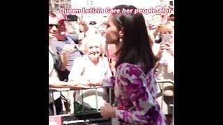 Queen Letizia of Spain Care her people alot shorts viral spain [upl. by Nwadahs58]