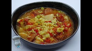 Recette de soupe comme une paella au poulet [upl. by Neelram]