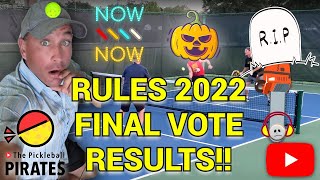 Pickleball 2022 Official Rules Changes Voted Correction Drop Serve is unchanged from 2021 [upl. by Ennasirk96]