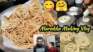 Simple amp Easy Murukku making  Tamil Couple Cooking Vlog  KeerthiSowmi Vlogs  Snacks Recipes [upl. by Fabien]