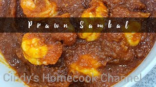 How to cook Prawn Sambal•Prawn Sambal Recipe•参巴虾 [upl. by Ridglea]