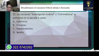 Solución del Examen de admisión UdeA del 28 y 29 de octubre de 2024 parte 2 [upl. by Almeta]