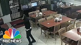 Customer shoots and kills armed robber in Houston taco shop [upl. by Schiro869]