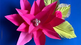 How to making beautiful paper flowers 🌹 easy to make 😍🙏 [upl. by Koffler]