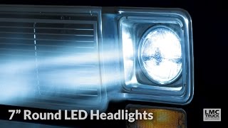 LMC Truck 7 Inch Round LED Headlight [upl. by Novrej]