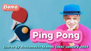 PING PONG  Line Dance  Choreo amp Demo by ROOSAMEKTO MAMEK  January 2024 [upl. by Johnnie]