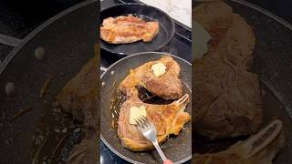 Mish i pjekur ne tigan me gjalp krip dhe rosmarino food recipe subscribe cooking shorts [upl. by Hadihahs]