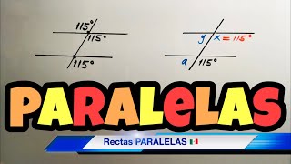 ÁNGULOS ENTRE PARALELAS Y UNA SECANTE Rectas Paralelas [upl. by Ennylhsa193]