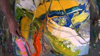 Learn To Paint an Acrylic Abstract Painting Ultra Thick 2 HD By Jan van Oort [upl. by Dasteel]