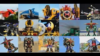 All DX Gattai Ninpuu Sentai Hurricanger 2002 忍風戦隊ハリケンジャー Power Rangers Ninja Storm Megazord [upl. by Adamsen407]