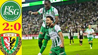 Highlights St Gallen vs Slask Wroclaw  20  Europa Conference leaque Qualifying  Goals result [upl. by Berard]