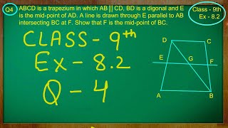 Class  9th  Quadrilaterals  Ex 82 Q no 4 solved ncert [upl. by Notgnillew]