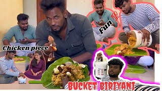 Bucket biriyani with bachelor bois  💯fun 😂  biriyani foodvlog [upl. by Trinatte884]