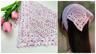 Crochet Floral Bandana Tutorial  Chenda DIY [upl. by Fulbert]